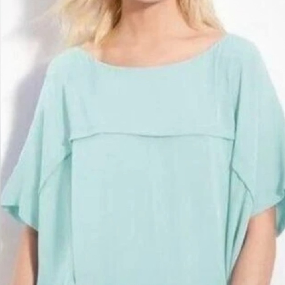 Diane Von Firstenberg Women's Light Blue Top